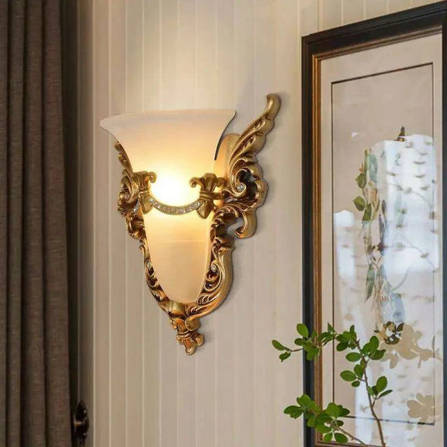 Elegant Vintage Angel Wing LED Sconce - Timeless European Home Lighting Decor