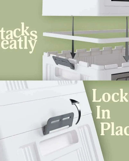 48-Quart Mobile Foldable Storage Bins with Dual Access - Ideal for Home Organization, RV Travel, and Outdoor Adventures