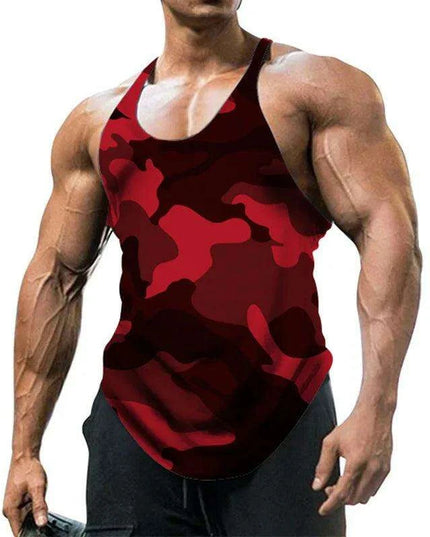 Men's Camo Sleeveless Fitness Tank Top - Ultimate Summer Workout Vest