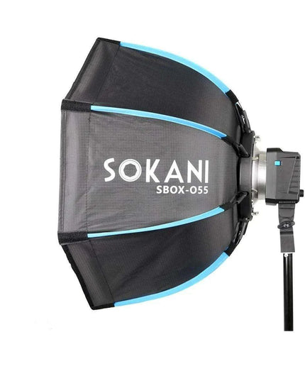 55cm Foldable Octagonal Softbox with Bowens Mount – Ideal for Sokani and Aputure LED Lights