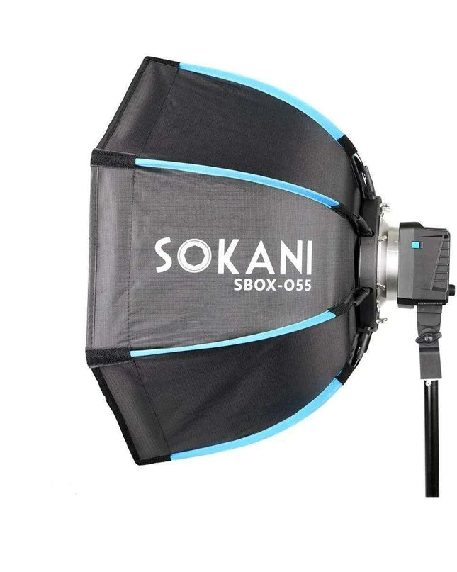 55cm Foldable Octagonal Softbox with Bowens Mount – Ideal for Sokani and Aputure LED Lights