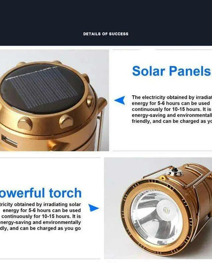 Eco-Conscious Solar LED Camping Lanterns - Versatile Portable Light for Outdoor Activities and Emergency Situations