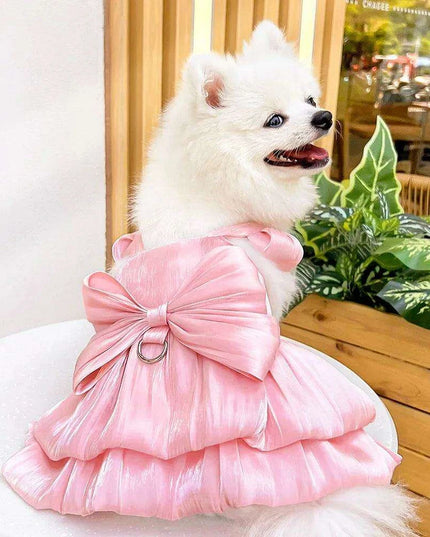 Charming Striped Butterfly Midi Dress for Small Dogs – Ideal for Special Occasions