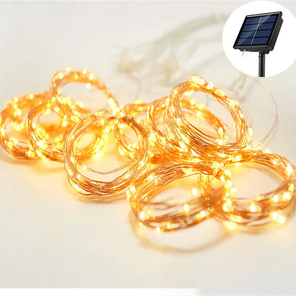 Solar LED Curtain Fairy Lights – Waterproof & Auto Dusk-to-Dawn