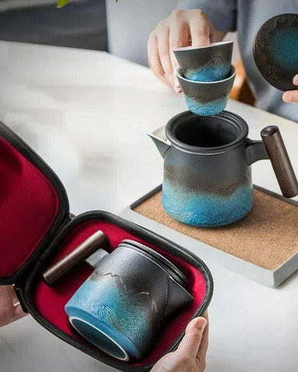 Chic Gradient Travel Tea Set - Perfect for Outdoor Enthusiasts