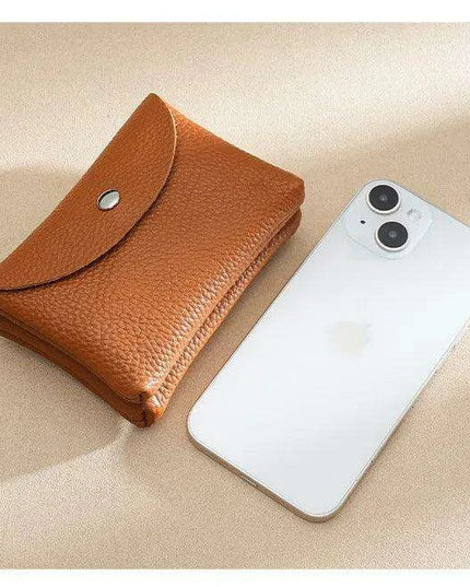Chic Soft Leather Coin Purse Wallet - Select from Compact or Spacious Styles with Single or Double Compartments