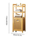 Stylish Bamboo Laundry Hamper with Tilt-Out Basket and Multi-Tier Shelving Unit