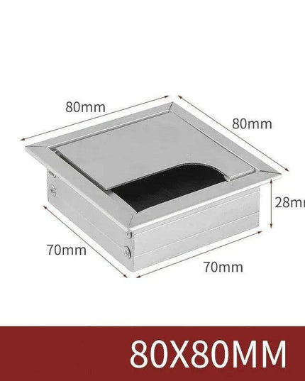 Sleek Rotatable Aluminum Desk Cable Management Grommet with Flip-Top Access