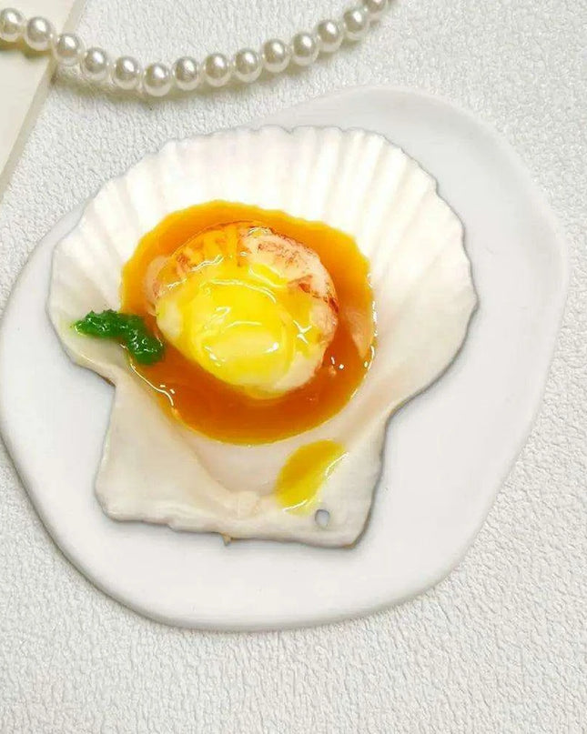 Realistic Scallop Shell BBQ Oyster Miniature Model - Perfect for Creative Projects
