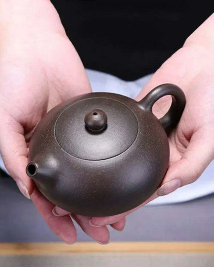 Elegant Handcrafted Yixing Purple Clay Teapot – 150ml Xishi Kettle for Oolong & Dahongpao Tea