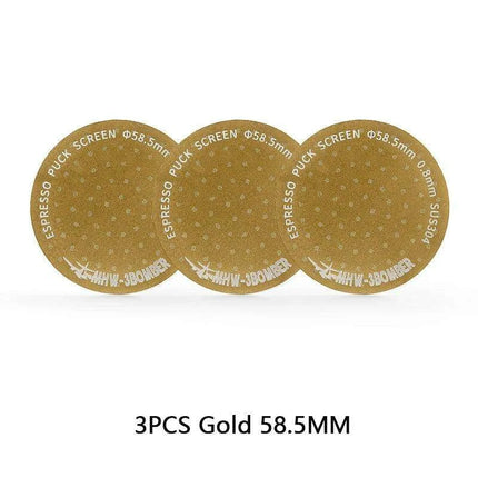 Stainless Steel Double-Layer Espresso Puck Screen for Optimal Coffee Extraction - Compatible with 51/53/58.5mm Portafilters