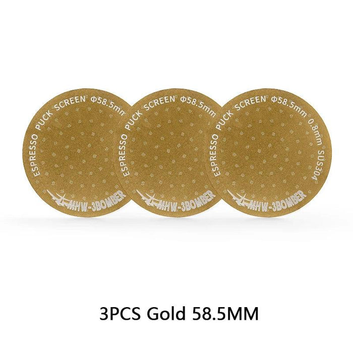 Stainless Steel Double-Layer Espresso Puck Screen for Optimal Coffee Extraction - Compatible with 51/53/58.5mm Portafilters