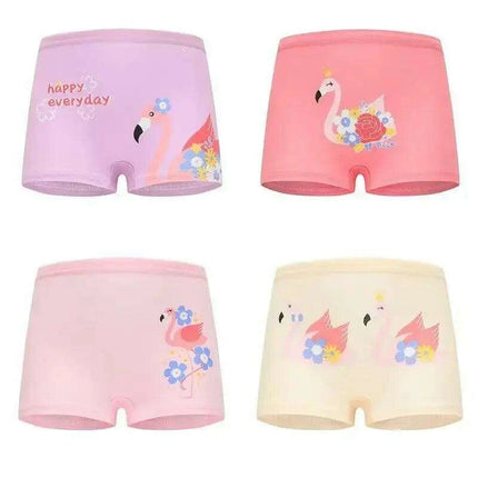 10-Pack Cute Cotton Boxer Briefs for Toddler Girls - Soft and Breathable Underwear Set