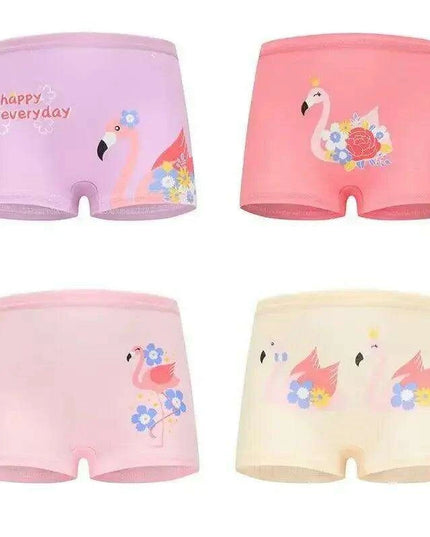 10-Pack Cute Cotton Boxer Briefs for Toddler Girls - Soft and Breathable Underwear Set