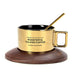 Luxurious Hand-Painted European Ceramic Coffee Mug Set with Gold Detailing - 110ml