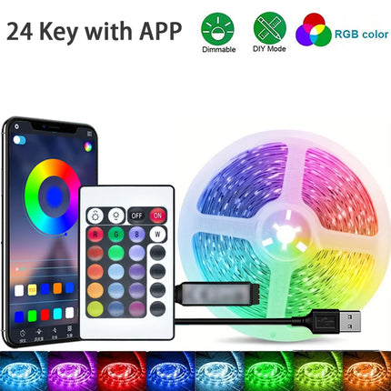 RGB Led Strip Lights 1M-40M Led Room Light with APP Control Flexible Ribbon Luces Led Tape for Room Bedroom Decoration rgb-led-strip-lights-1m-40m-led-room-light-with-app-control-flexible-ribbon-luces-led-tape-for-room-bedroom-decoration