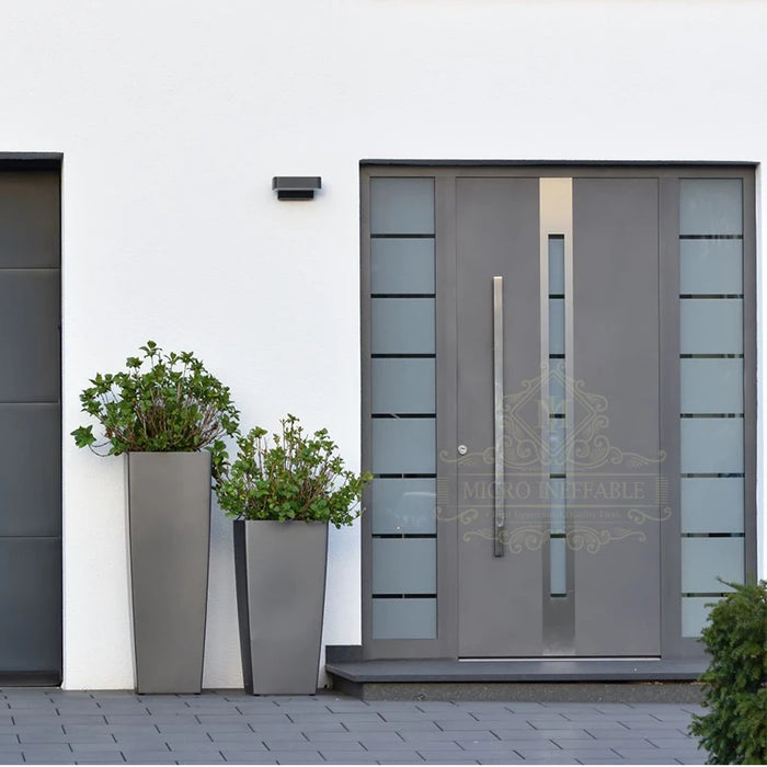 Elegant Stainless Steel Pivot Entry Door for Upscale Homes