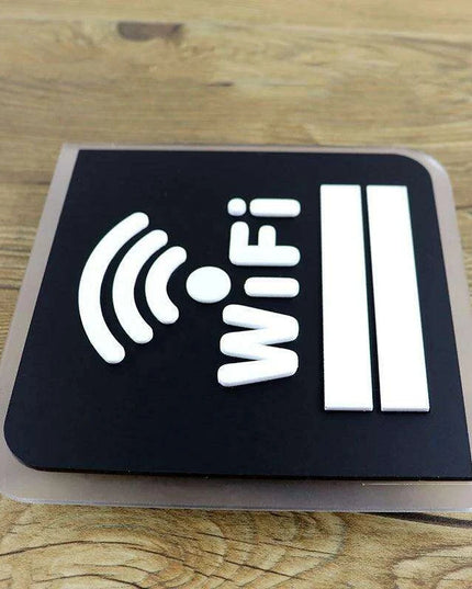 3D Acrylic WiFi Access Reminder Sign for Restaurants and Public Spaces