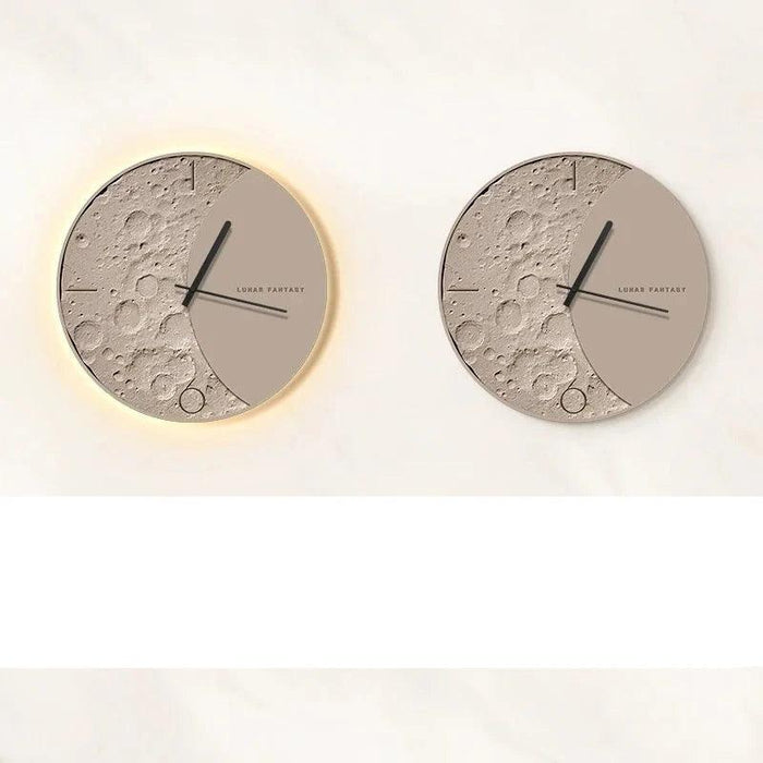 Lunar Glow Luminous Wall Clock - Stylish Silent Timepiece for Home and Restaurant