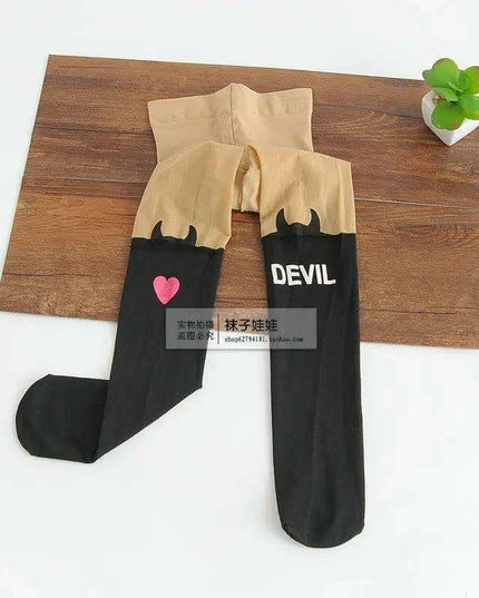 Adorable Kawaii Bear Print Tights for Kids - Cozy Pantyhose with Whimsical Knee Designs