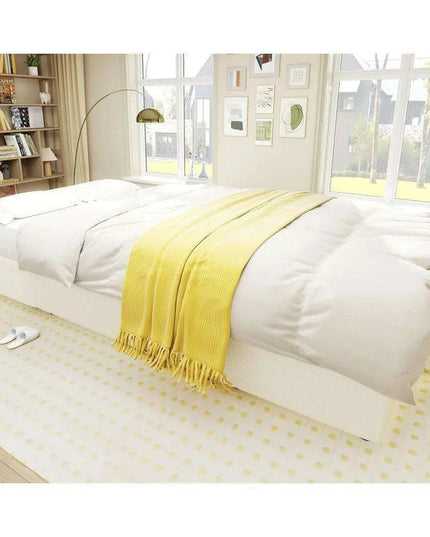 Elegant 110" Grey Linen Sofa Bed with Dual Chaise Storage Solutions