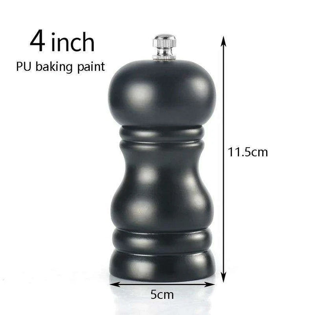 Elegant Solid Wood Adjustable Salt and Pepper Mill Set for Outdoor Dining