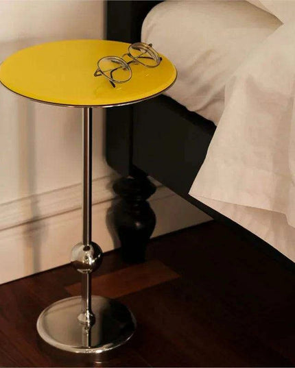 Modern Elegance Mini Coffee Table with Versatile Stainless Steel and Glass Design