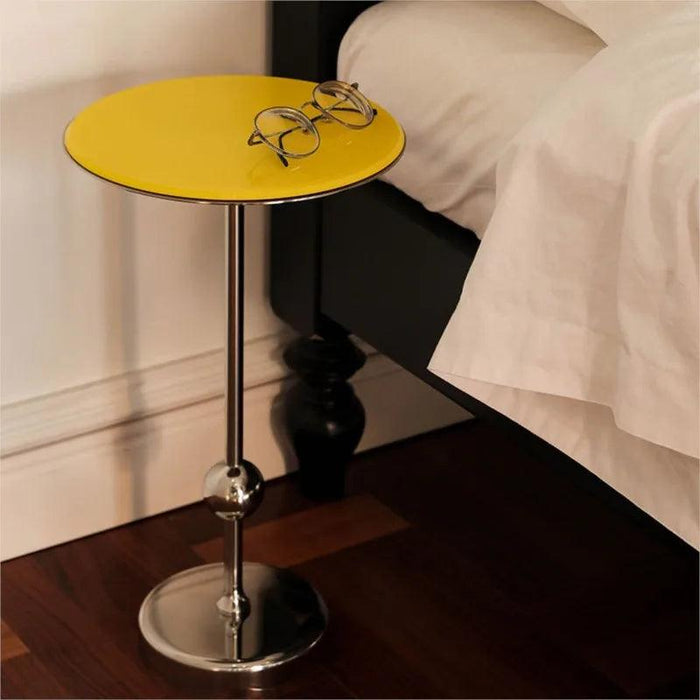 Modern Elegance Mini Coffee Table with Versatile Stainless Steel and Glass Design