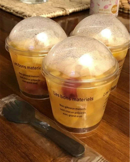 Elegant Clear Dessert Cup Collection with Lids and Scoops - Perfect for Ice Cream, Yogurt, and Mousse