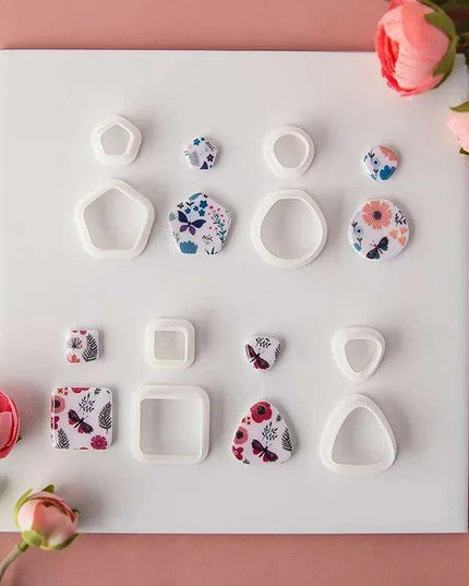 Geometric Elegance Polymer Clay Cutting Tools - Essential for Creative Makers