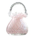Pink Glass Vase Handbag with Wave Handle