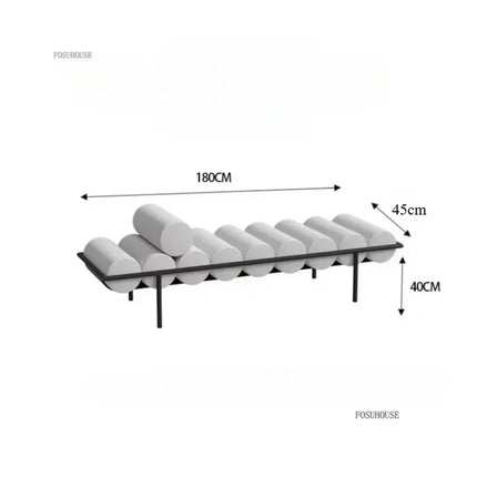 Treasure Home Modern Wrought Iron Shoe Bench Ottoman with Comfortable