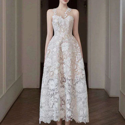 Summer Elegant Floral Lace Evening Dress - A Timeless Statement of Style