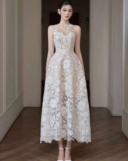 Summer Elegant Floral Lace Evening Dress - A Timeless Statement of Style