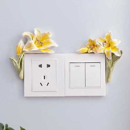 Nordic 3D Light Switch Cover Sticker – Decorative Socket Protector