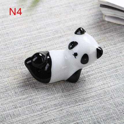 Playful Panda Ceramic Chopsticks Rest - Fun Table Decor for Asian Cuisine