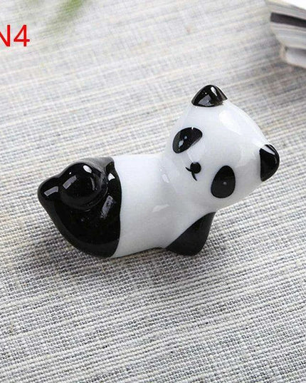 Playful Panda Ceramic Chopsticks Rest - Fun Table Decor for Asian Cuisine