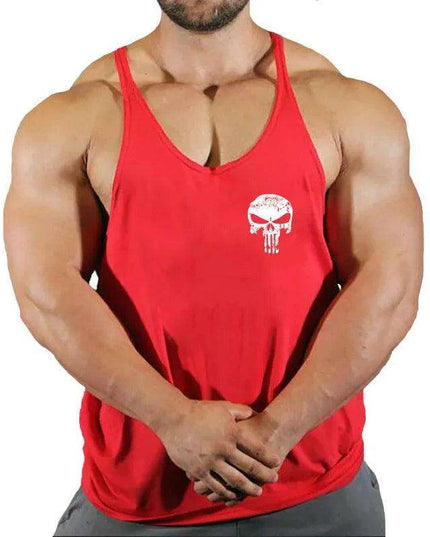 Men's Y-Back Sleeveless Gym Tank - Essential Workout Vest for Bodybuilders and Lifters