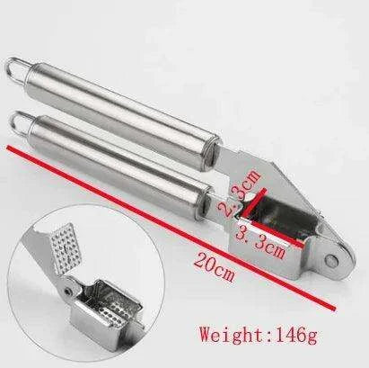 Premium Stainless Steel Garlic Press and Vegetable Dicer Set for Quick Meal Preparation