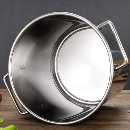 Versatile Stainless Steel Cooking Pot Set with Handle for Easy Transport
