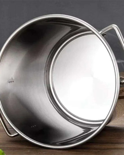 Versatile Stainless Steel Cooking Pot Set with Handle for Easy Transport