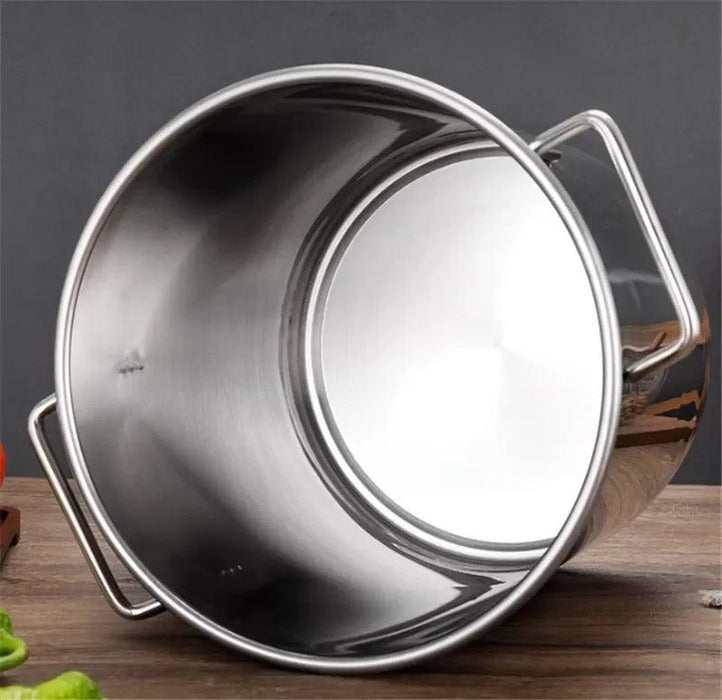 Versatile Stainless Steel Cooking Pot Set with Handle for Easy Transport