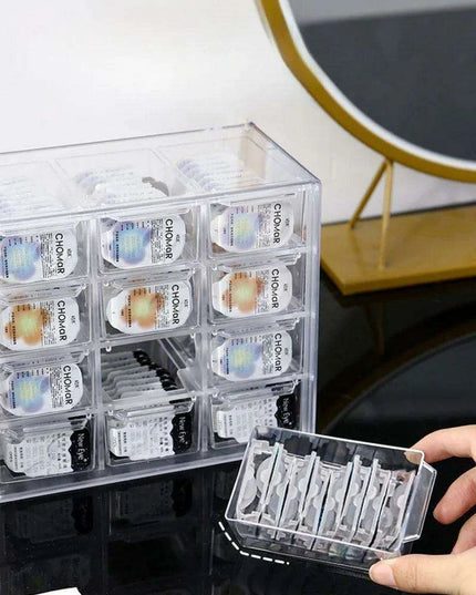 Versatile Acrylic Storage Box for Contact Lenses and Jewelry with Dust Protection