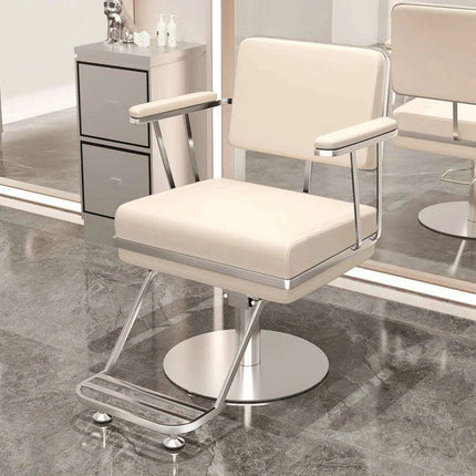 Premium Hydraulic Salon Chair with Adjustable Recline - Elevate Your Beauty Services