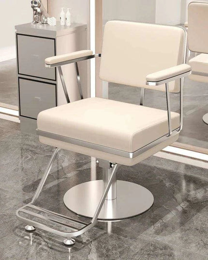 Premium Hydraulic Salon Chair with Adjustable Recline - Elevate Your Beauty Services