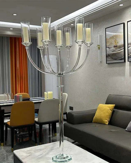 Elegant 13-Arm Crystal Candle Holder