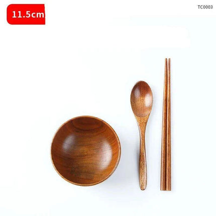 Deluxe Japanese Wooden Dining Set for Kids