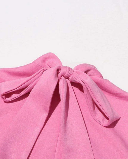 Elegant Women's Patchwork Lace-Up Sleeveless Dress with Stand Collar