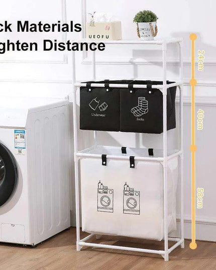 Laundry Organization System with Foldable Multi-layer Grid Design