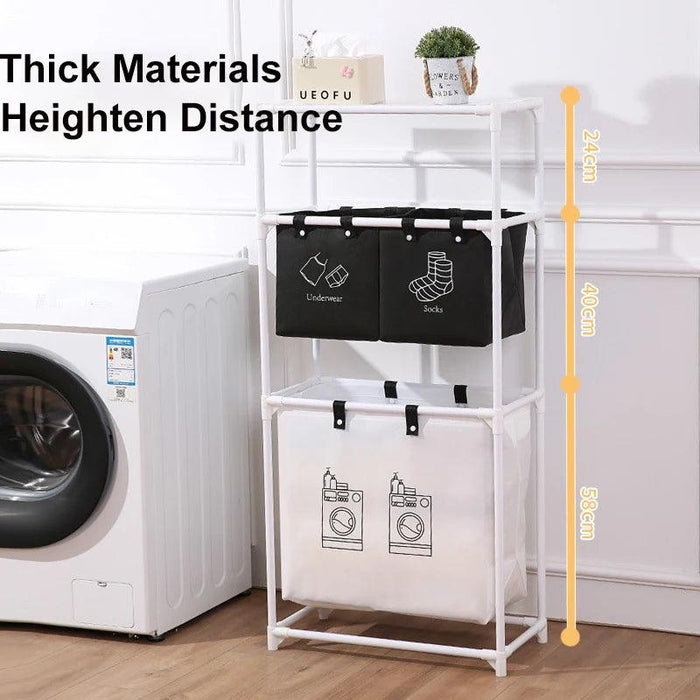 Laundry Organization System with Foldable Multi-layer Grid Design